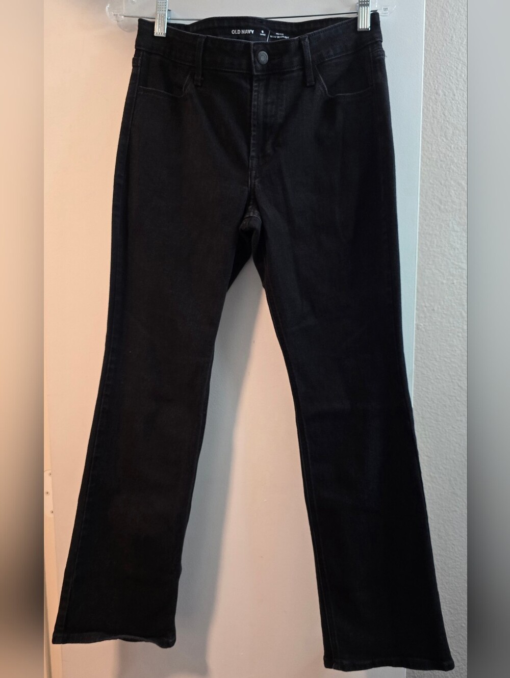 138 Old Navy Black Flared Wide Leg Jeans